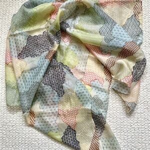 Vintage Japanese Silk Shibori Scarf | Colorful Boho Vibes 🌈🧣